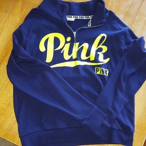 Victoria's secret Pink 1/4 zip sweatshirt size L